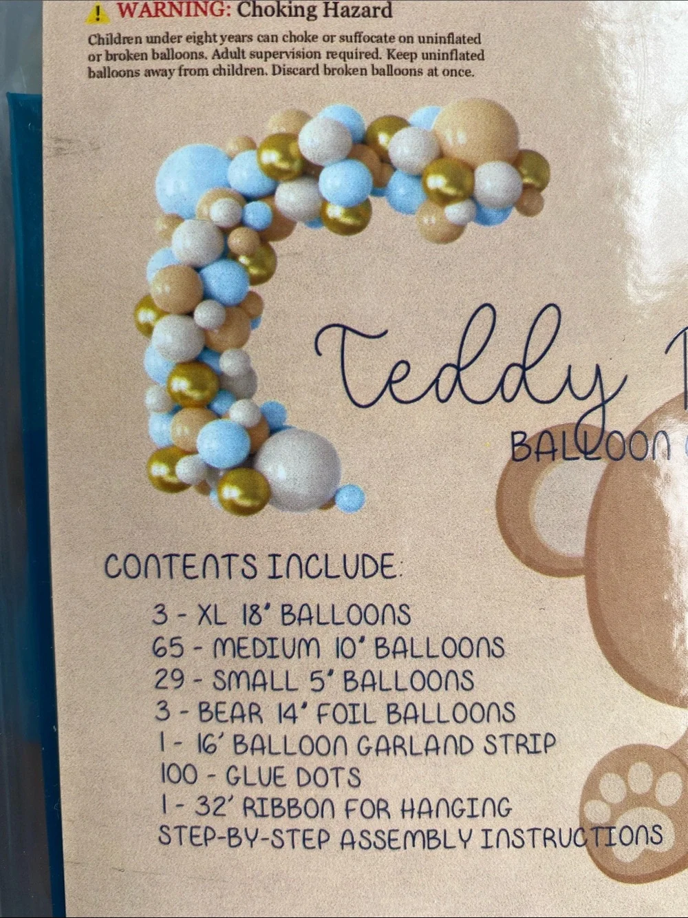 🔥Bundle 4 for $35🔥 Teddy Bear Balloon Garland - blue bear set